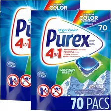 Paquetes De Detergente Para Ropa Purex 4 En 1, 140 Paquetes