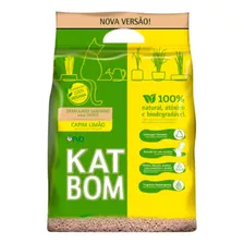 Katbom Granulado Sanitário Biodegradável C Limão 3kg +brinde