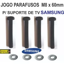 Jogo 4 Parafusos M8 60mm Suporte Tv Samsung Tamanho Especial