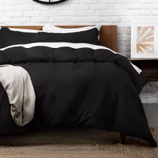 Funda De Duvet Dreamlab [king Size 264x228cm] Color Negro Diseño De La Tela Liso