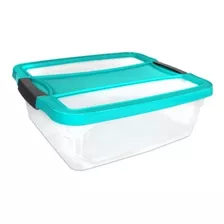 Caja Organizadora Baja Monserrat Kendy 12 Litros 70010 Color Transparente/variedad De Color En La Tapa