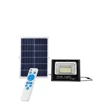 Refletor Holoforte Ultra Led Solar 200w + Controle + Placa Cor Da Carcaça Preto