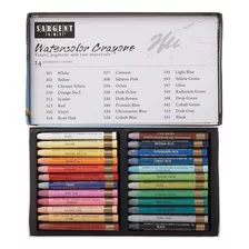 24 Crayones De Acuarela 24 Colores Sargent Art