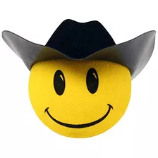 Topper De Antena De Coche Happy Smiley Cowboy/bola De A...