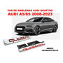 Par De Emblemas Audi Quattro Audi A5/s5 2008-2023 Crom/negro