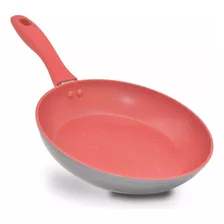 Panela Frigideira Antiaderente 20 Cm Cerâmica Sauté Cor Vermelho