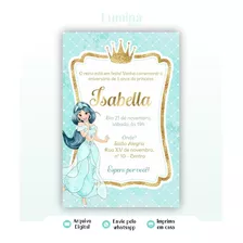 Convite Digital Virtual Princesa Jasmine
