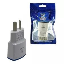 Cargador 220 A Usb 1 Amper 1000mah Patas Oblicuas Argentinas