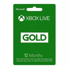Xbox Live Gold 12 Meses - Xbox One / 360 / Series