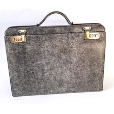 Maleta Executiva Guedes Modelo Capri, Couro Vintage Dark