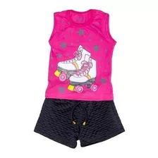 Infantil Conjunto Feminino Menina Verão Regata Criança Calor