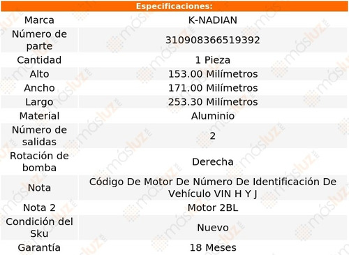 Bomba Agua Pontiac Ventura V6 3.8l 77 K-nadian Foto 3