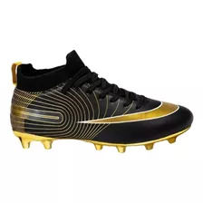 Botas De Fútbol Altas Antideslizantes Tf/ag,cuero Pu