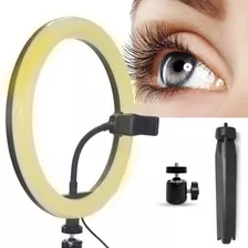 Ring Light 10 Polegadas Com Tripé De Mesa Live Youtube Insta