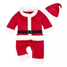 Conjunto De Disfrazs De Papá Noel Infantil De Algodón Y Manga Larga