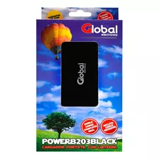 Cargador Portátil Global Usb Negro 5200 Mah C/ Linterna