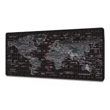 Mouse Pad Gamer Mapa Mundial 90x40cms - Ps Color Negro