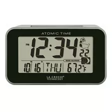 La Crosse Technology 617-1270 Atomic Lcd Reloj Despertador,