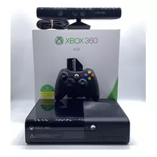 Xbox 360 Super Slim 4gb Bloqueado Usado Com Caixa E Kinect