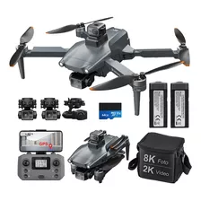 Mini Drone Sjrc L600 Pro Max Rc L600max-evo Con Cámara 8k Silver Gray 2.4ghz 2 Baterías
