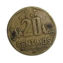 Moneda De 20 Centimos 1992 Con Firma De Chávez, Sin Limpiar