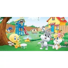 Painel Decorativo De Festa Looney Tunes Baby #01 120x80