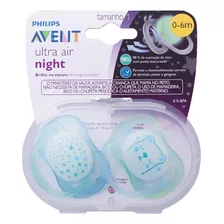 Chupeta Ultra Air 0 A 6m Philips Avent - Scf376/11- Azul