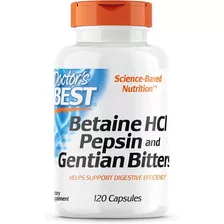 Betaine Hcl + Pepsina + Gentian Bitters - Digestion - Usa