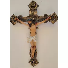 Crucifixo Tamanho 48cm Em Resina 