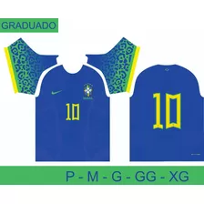 Arte Vetor Camisa Brasil 2022 Azul Graduado P Ao Xg