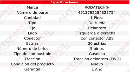 1 - Maza De Rueda Del Izq/der Rodatech Alero V6 3.4l 99-04 Foto 5