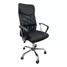 Silla De Escritorio E-chairs By Masliah Mesh Kf-bk18 Ergonómica Negra Con Tapizado De Mesh