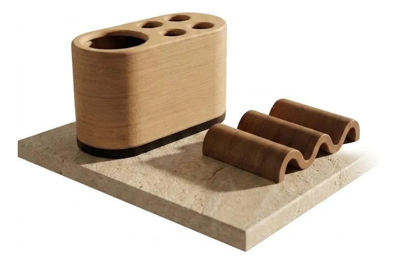 Kit de baño: porta cepillos y jabonera
