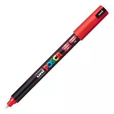 Bolígrafo Posca Artistic Pc-1mr De 0,7 Mm Con Punta De Aguja, Color Rojo