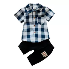 Roupa Mauricinho Conjunto Infantil Xadrez Temático Menino