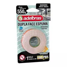 Fita Dupla Face Espuma Fixa Pro Banheiro - 19mm X 2m