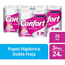 3 Paquetes Papel Higiénico Confort 8 Un 25 Mt