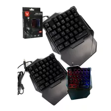 Teclado Gamer Una Mano Usb Rgb Retroiluminado Mecanico 35 T