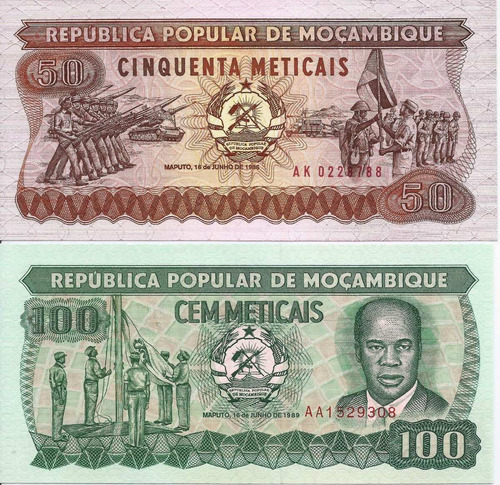Mozambique - Fn. 266 - P. 129/30 - 50  100 Meticans -  Unc