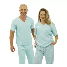Pijama Cirúrgico Plus Size Gabardine Tamanho Exg G1 Xg