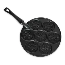 Sartén Para Pancakes Copos De Nieve Navidad Nordic Ware® Color Negro Carbón