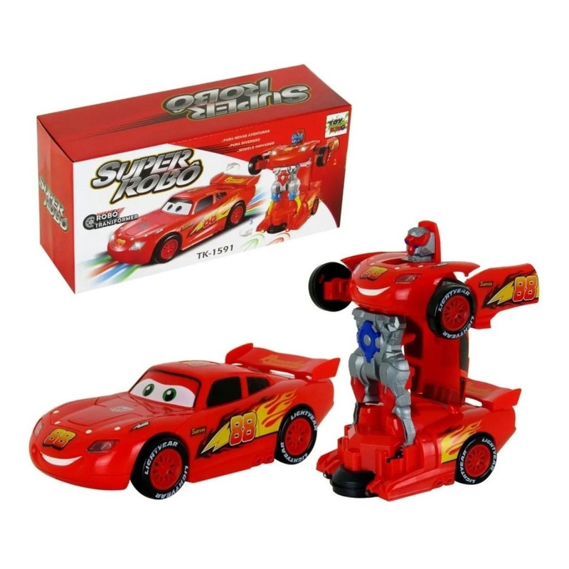 Carrinho Mcqueen c/ Luz Sons Metal 17616-95 Carros 3 Disney em