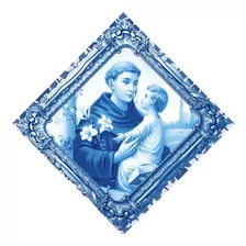 Quadro Decorativo Azulejo De Santo Antônio 20x20cm Portugues