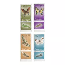 Israel Mariposas Fauna 4v Con Tab-serie Yvert N°300/3 Mint