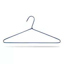 Cabide De Arame Revestido - Lavanderia Camisas - 50 Unid Cor Azul
