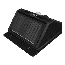 Luminária Solar Luz Led Com Sensor De Presença Automático Cor Preto