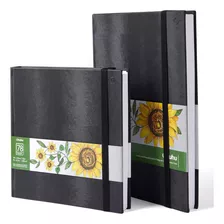 2 Pack Block De Dibujo Artístico Ohuhu Marcador Black Flower