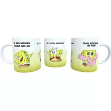 Caneca Personalizada Bob Esponja Irônico + Cx Presente 