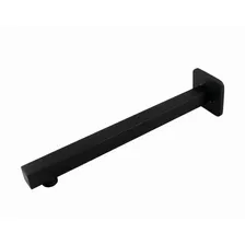 Cano Tubo Preto Fosco Braço Suporte De Metal Parede 30 Cm