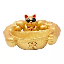 Fortune Cat Lucky Cat Feng Shui Com Braço Muscular